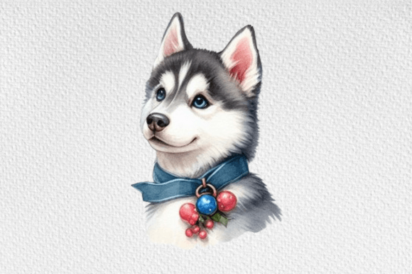 A Designer's Review of Watercolor Husky Clipart for Embroidery