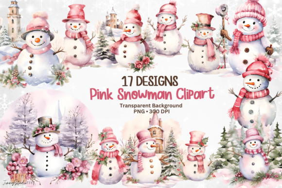 A Designer's Take on the Watercolor Pink Snowman Embroidery