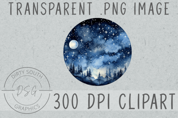 A Watercolor Forest Circle for Editorial Graphics & Illustrations
