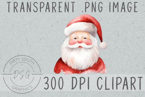 A Watercolor Santa Claus Graphic for Holiday Product Collections
