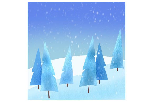 A Winter Watercolor Background for Fairy Tale Crafts