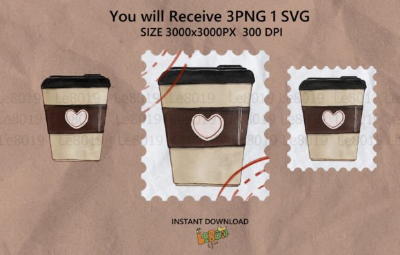 Crafting a Valentine's Mood with Coffee and Watercolor Graphics