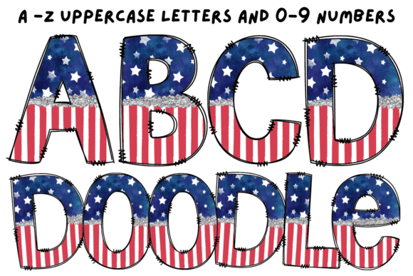 Crafting with a Patriotic Watercolor Alphabet