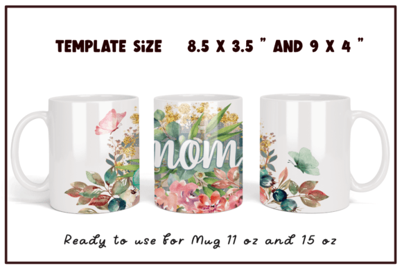 Crafting with the Watercolor Flower Butterfly Mom Mug Design