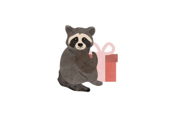 Crafts & Animals Blog Asset: Raccoon Playing with a Box