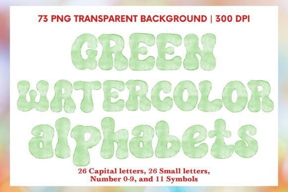 Green Watercolor Alphabets: A Versatile Graphics Asset