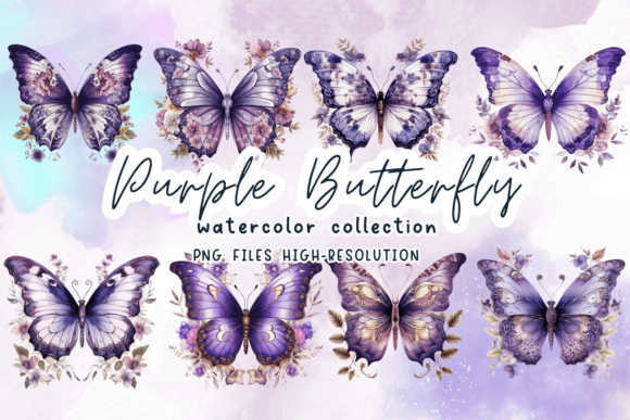 Purple Butterfly Watercolor Graphics: An Editorial Review