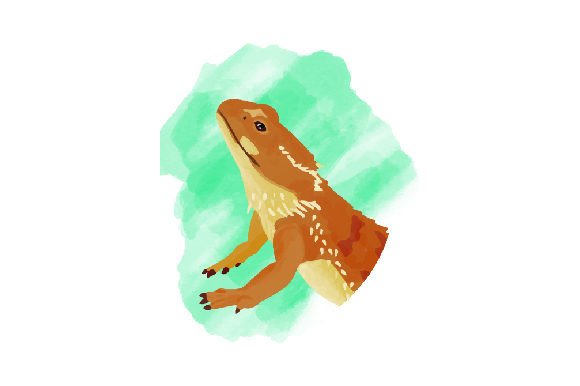Watercolor Bearded Dragon Craft for Animal Lovers