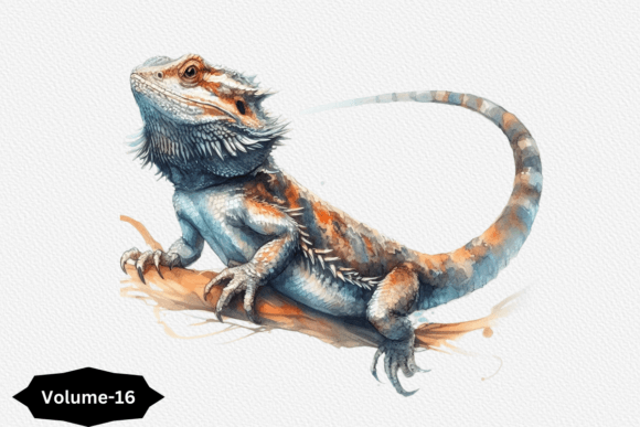 Watercolor Bearded Dragon Graphics for Modern Content