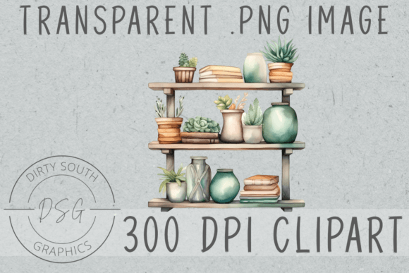 Watercolor Boho Decor Shelf Graphics for Branding