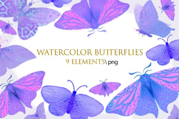 Watercolor Butterfly Clipart Graphics for Authentic Brand Storytelling