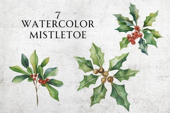Watercolor Mistletoe Clip Art: A Designer's Brand Review